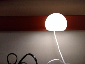 magnétique de globe la lampe bureau led lumière 3d print model - Mito3D