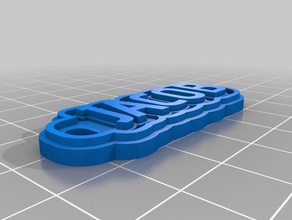 my customized multiline tag keychain-jacob keychains 3d print model - Mito3D