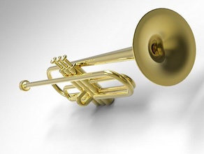 trumpet music 3d print model - Mito3D