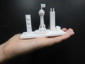 space needle de seattle las esculturas spaceneedle 3d print model - Mito3D