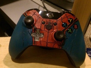 spiderman themed xbox one controller faceplate video games civil war homecoming marvel 3d print model - Mito3D