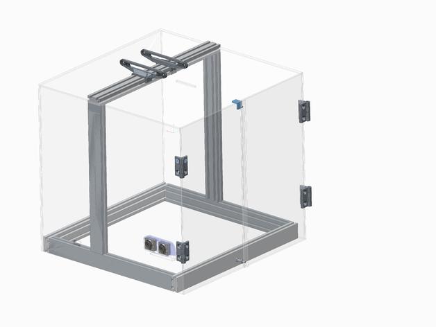 scatola acrilica camera gate 1 stampante 3d accessori acrilyc di costruzione riscaldata 3D print model - Mito3D