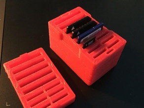 sd microsd card box lid 3d printing 3d print model - Mito3D