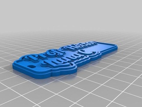 profr h&eacutector luna tag keychain keychains customized 3d print model - Mito3D