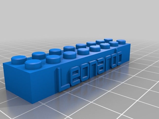 leonardo lego block necklacekeychain Bau - Spielzeug angepasst 3D print model - Mito3D