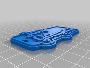 javo g&oacutengora tag keychain keychains customized 3d print model - Mito3D