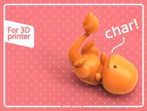charmander seudo hobby 3dprinting de nintendo pokemon ir rojo juguetes 3d print model - Mito3D