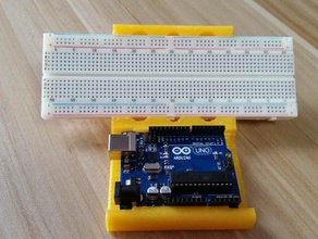 base d'arduino de l'électronique arduino planche à pain uno stand 3d print model - Mito3D