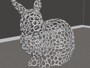 voronoi bunny 2 3 d baskı 3d print model - Mito3D