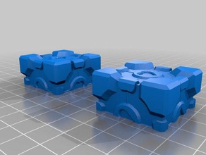 companion cube sculptures 3d print model - Mito3D