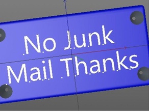 no junk mail sign altri 3d print model - Mito3D