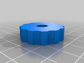 my customized parametric knurled hex nut holder parts 3d print model - Mito3D