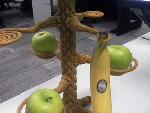 banana ramo de extensão a cozinha jantar bananas ciência frutas frutos fruit picker stand árvore árvores topper 3d print model - Mito3D