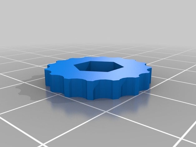 my customized parametric knurled hex nut holder parts 3D print model - Mito3D