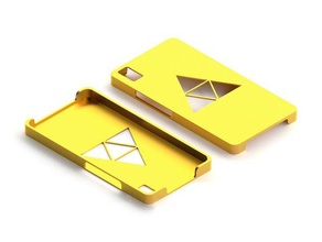 bq aquaris e5s triforce caso móvil teléfono e5 la leyenda de zelda mobile 3d print model - Mito3D