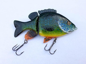 realistic sunfish jointed swimbait fishing lure sport outdoors fish lures 3d print model - Mito3D