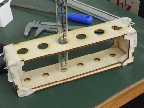 einfacher test tube rack Biologie test-tube Reagenzglas-Halter Reagenzglas-Ständer 3d print model - Mito3D