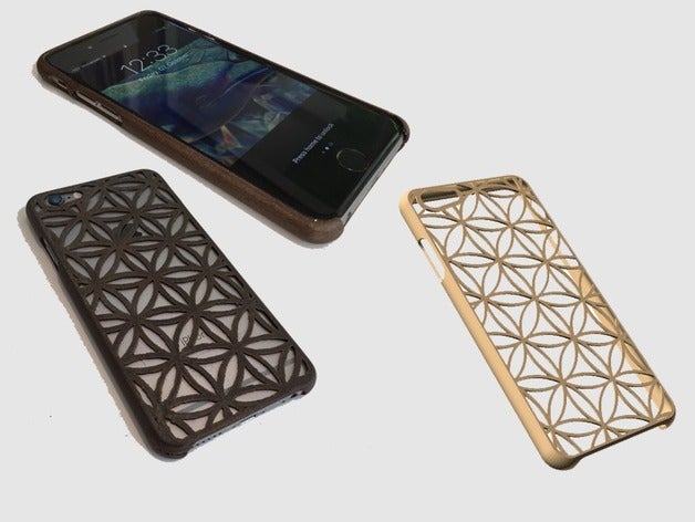 sehr dünne iphone-66s Fall Haptik Blume des Lebens-design mobile 3D print model - Mito3D