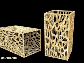 pedra de rede abajur matemática a arte vaso 3d print model - Mito3D