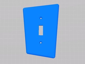 toon interruptor de la luz placa los hogares dibujos animados cubierta eléctrico eléctrica casa lightswitch openscad 3d print model - Mito3D