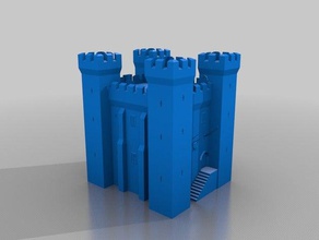 stronghold keep medium props castle 3d print model - Mito3D