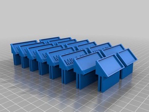 metrik etiketler 3d baskı depolama kutusu 3d print model - Mito3D