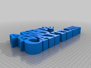 aaron caitlin text sculptures customized 3d print model - Mito3D