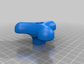 my customized m6 smooth curvy star knob parts 3d print model - Mito3D