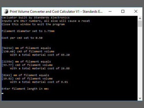 print volume converter cost calculator v1 other 3d 3d print model - Mito3D