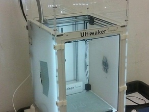 ultimaker 2 extendida recinto 3d de la impresora accesorios cubierta puerta um2 3d print model - Mito3D