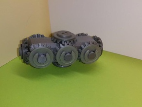 t&ecircte avec 10 pignons coniques -engrenages l'ingénierie engrenages- de mécanique coniques- robotique- 3d print model - Mito3D