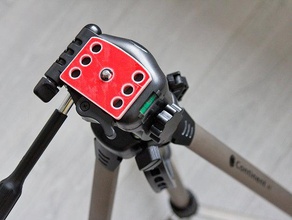 placa de montagem do tripé continente a1 simples câmera cabeça em 3d print model - Mito3D