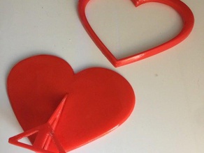 cuore photoframe arredamento amore fotografia valentinesday il giorno di san valentino regali 3d print model - Mito3D