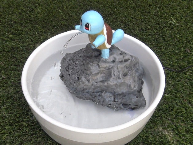 pokemon squirtle su Çeşmesi heykeller çeşme figürleri git gerçek 3D print model - Mito3D