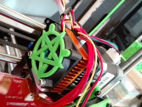 40mm Pentagramm-fan grill 3d Drucker - Zubehör Lüfter-Abdeckung Lüfter 3d print model - Mito3D