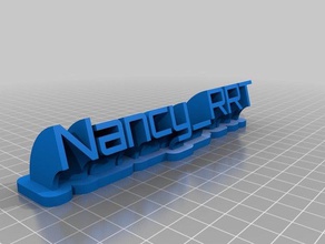 nancy rrt nameplate office customized 3d print model - Mito3D