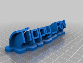 tippy rn placa de identificação office personalizado 3d print model - Mito3D