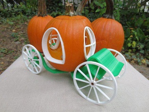 enchanté de citrouille en carrosse décor halloween 3d print model - Mito3D
