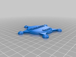 my customized sheriff badge kosice props 3d print model - Mito3D