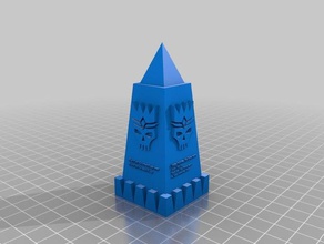 lich lord obelisk toys games 28mm dnd dungeon frostgrave scatter terrain wargame 3d print model - Mito3D