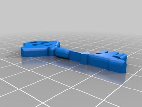 clef passe-partout jewelry key 3d print model - Mito3D