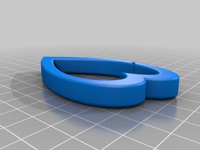 corazón mosquetón v2 los anillos llavero 3d print model - Mito3D