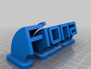 fiona Typenschild office angepasst 3d print model - Mito3D