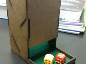 laser cut dice tower lasercut 3d print model - Mito3D
