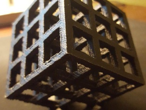 cubos matemática a arte caixa geométricas da nenhum suporte praça armação de arame cubo wireframe 3d print model - Mito3D