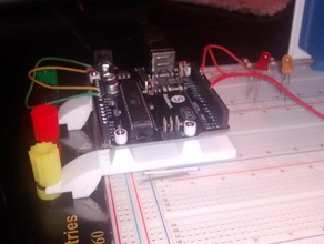 arduino sainsmart uno breadboard-prototyping-mount - Elektronik arduino-Halterung Prototyp 3d print model - Mito3D