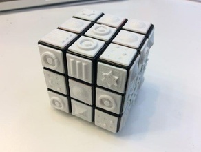 tattile rubicks cubo etichette giocattolo gioco accessori 3d print model - Mito3D