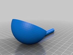 my customized parametric measuring spoon 50ml kitchen dining 3d print model - Mito3D