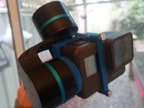 feiyu tech g4 hero 5 adaptateur de couleur noire la caméra feiyu-tech gimble gopro 3d print model - Mito3D