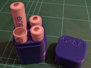 battery box 4x aa tool holders boxes 3d print model - Mito3D